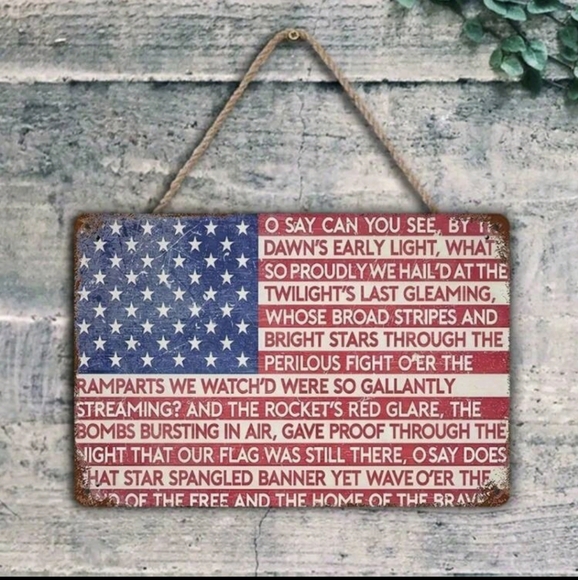 Star Spangled Banner American Flag Decorative Art - Picture 9 of 10